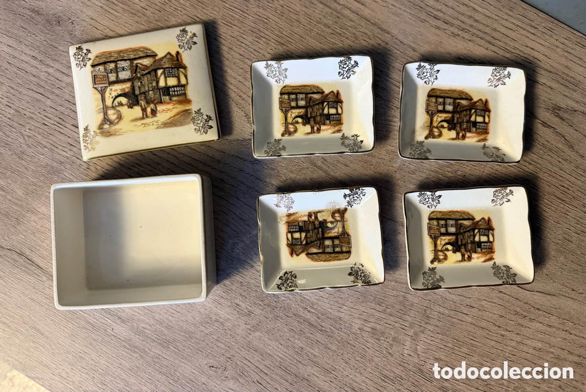 Antig&uuml;edades: JUEGO PLATITOS PORCELANA LANCASTER