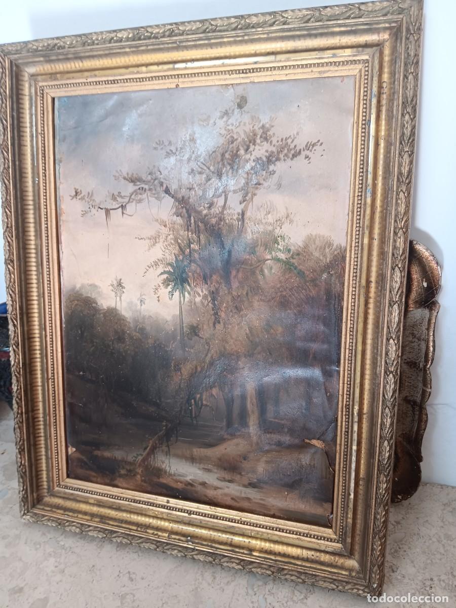 Antig&uuml;edades: Lamina pintada antigua que representa - Foto 1