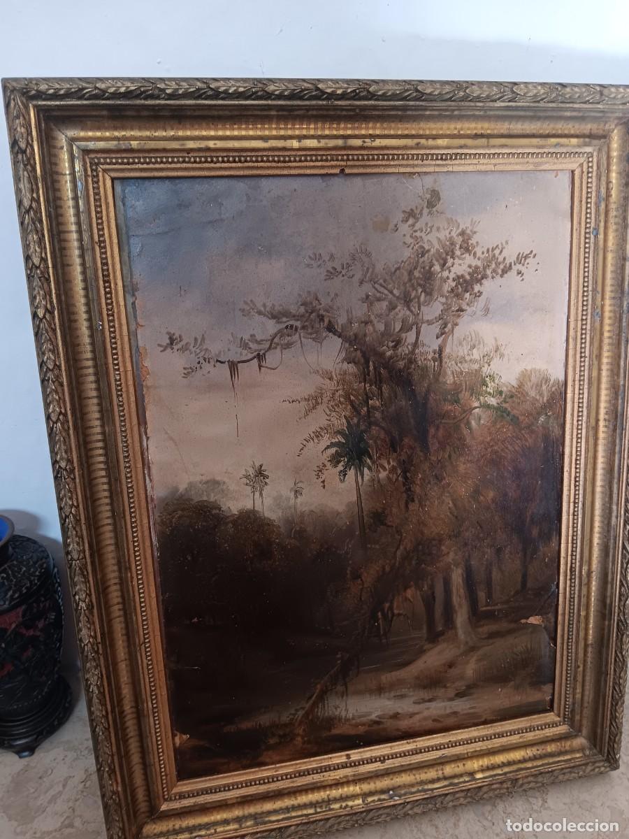 Antig&uuml;edades: Lamina pintada antigua que representa - Foto 2