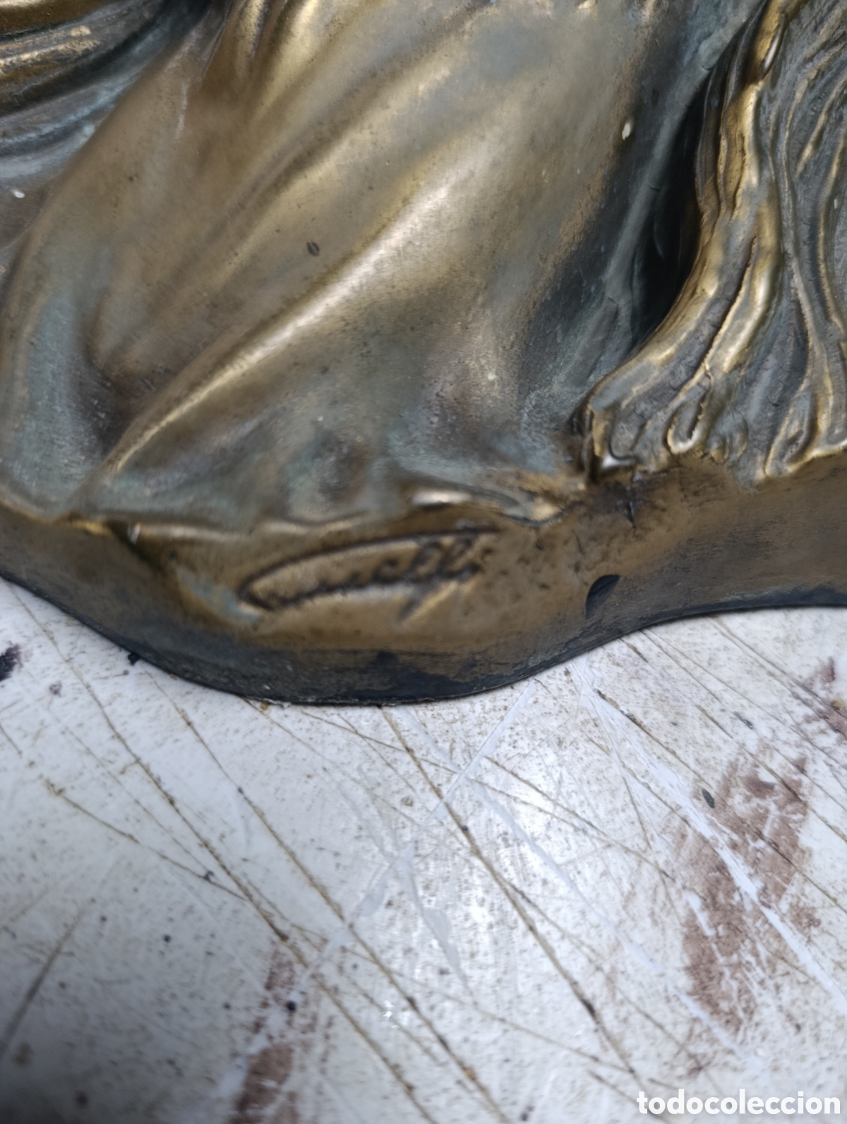 Antig&uuml;edades: Cristo de bronce fiimado - Foto 6