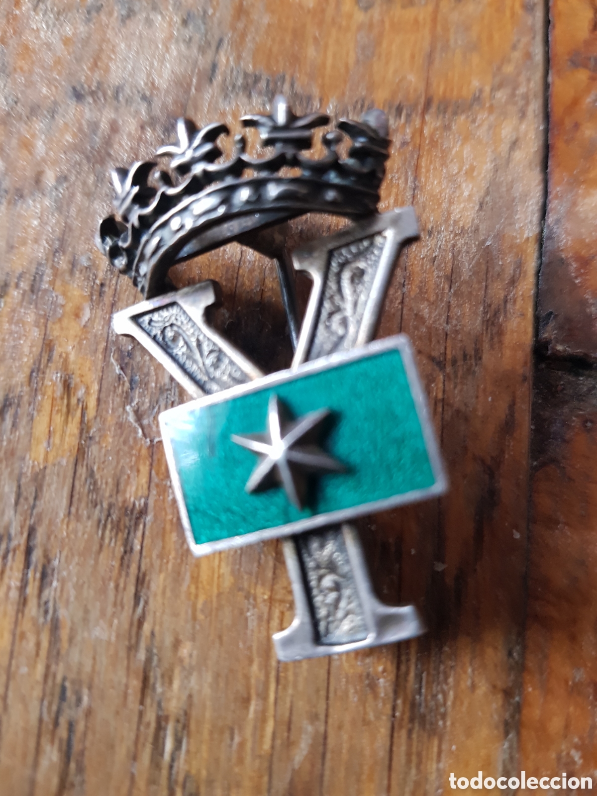 Antig&uuml;edades: ANTIGUA INSIGNIA ESMALTADA PLATA ALF&Eacute;REZ PROVISIONAL VIUDA GUERRA CIVIL.