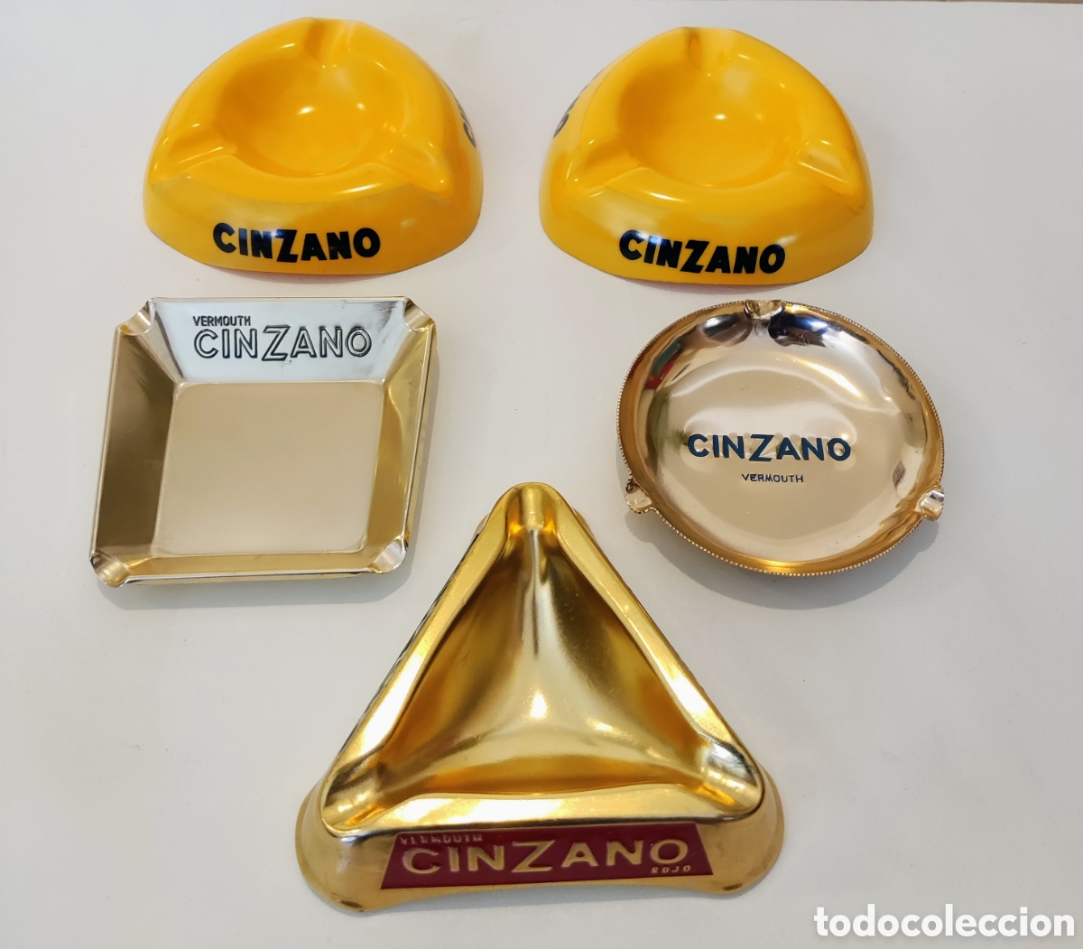 Antig&uuml;edades: Lote 5 ceniceros Cinzano vintage publicidad vermouth