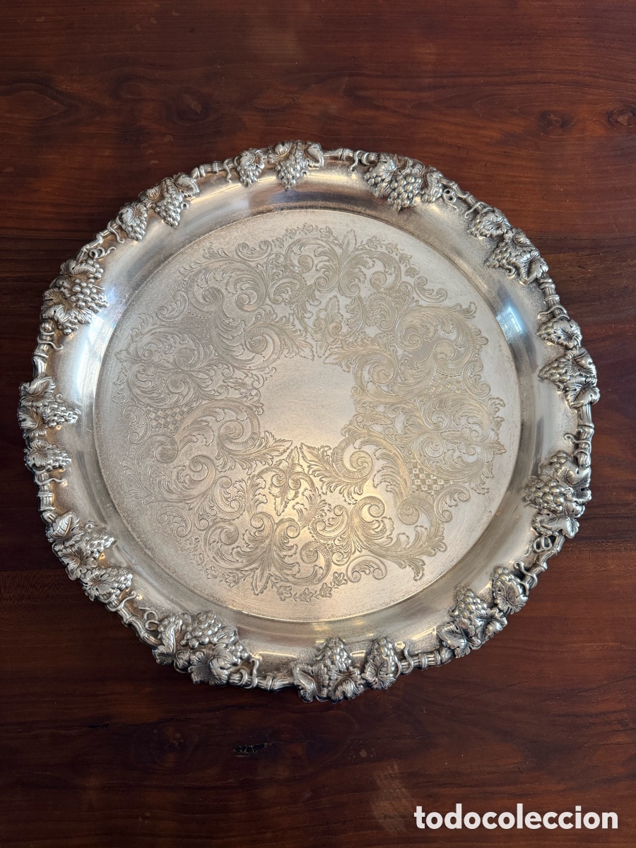 Antig&uuml;edades: Gran Bandeja metal plateado