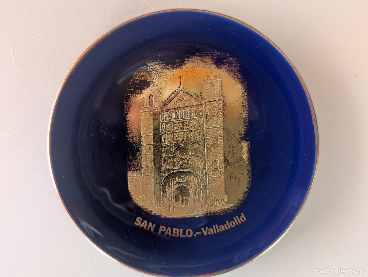 Antig&uuml;edades: RARISIMO PLATO EN COBALTO Y DECORACION ORO DE SAN PABLO DE VALLADOLID