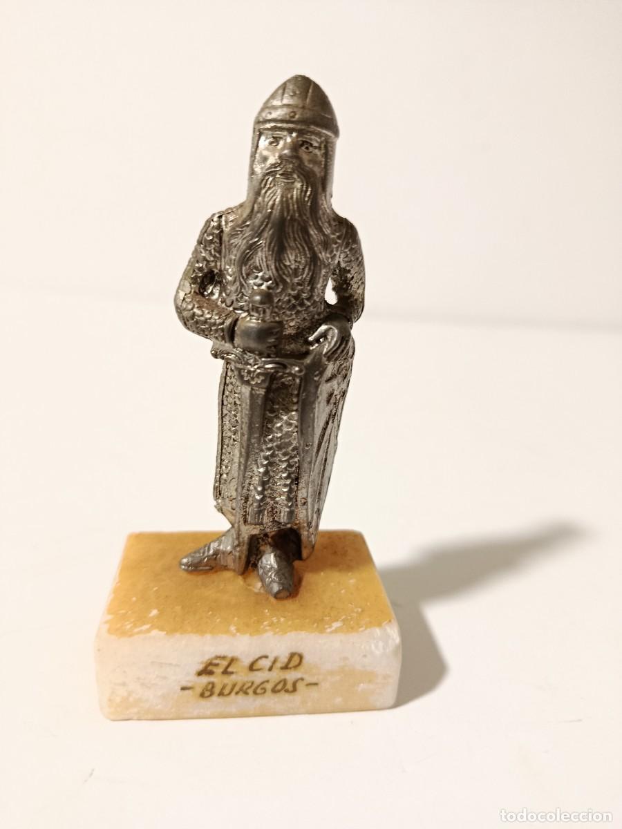 Antig&uuml;edades: FIGURA DEL CID CAMPEADOR DE BURGOS. PEANA DE MARMOL