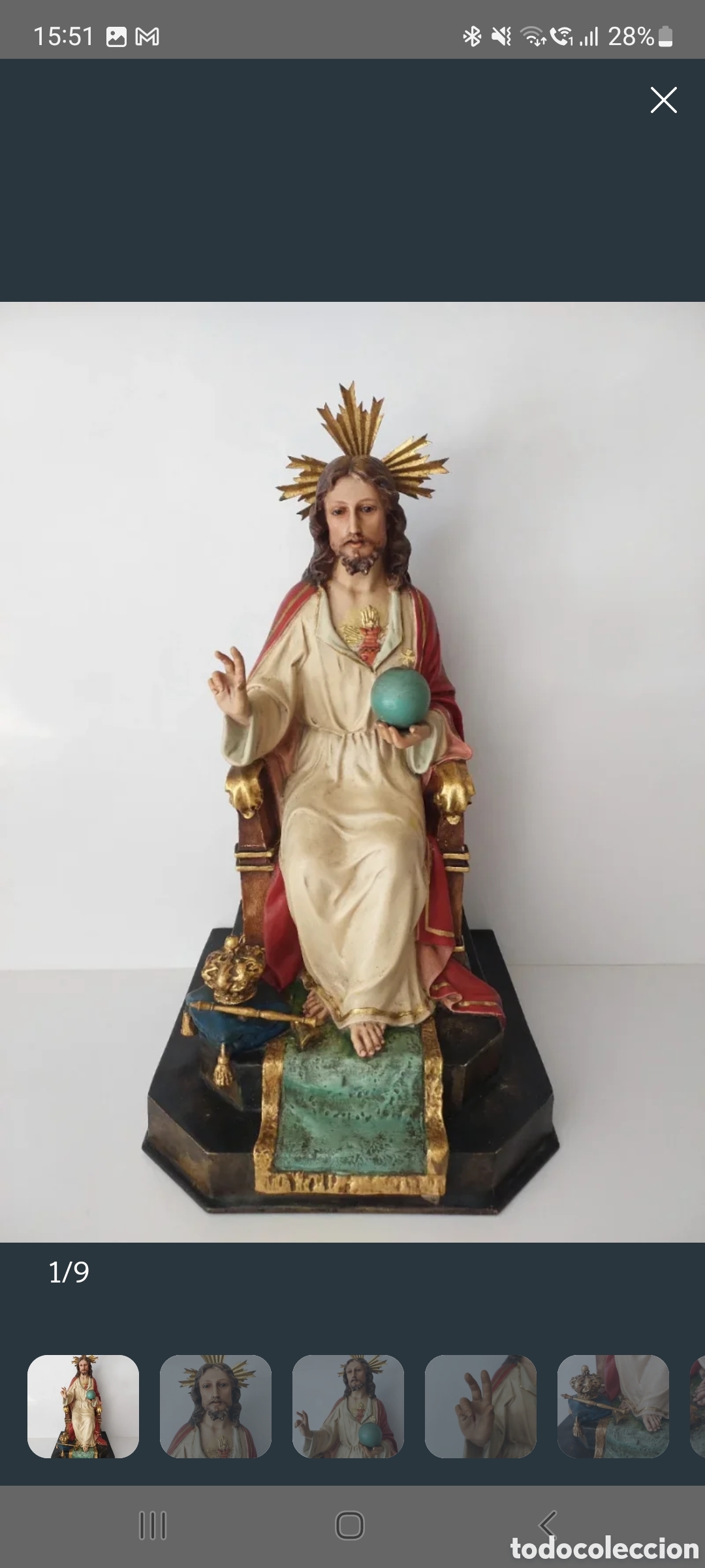 Antig&uuml;edades: Escultura Sagrado Corazon de Jes&uacute;s