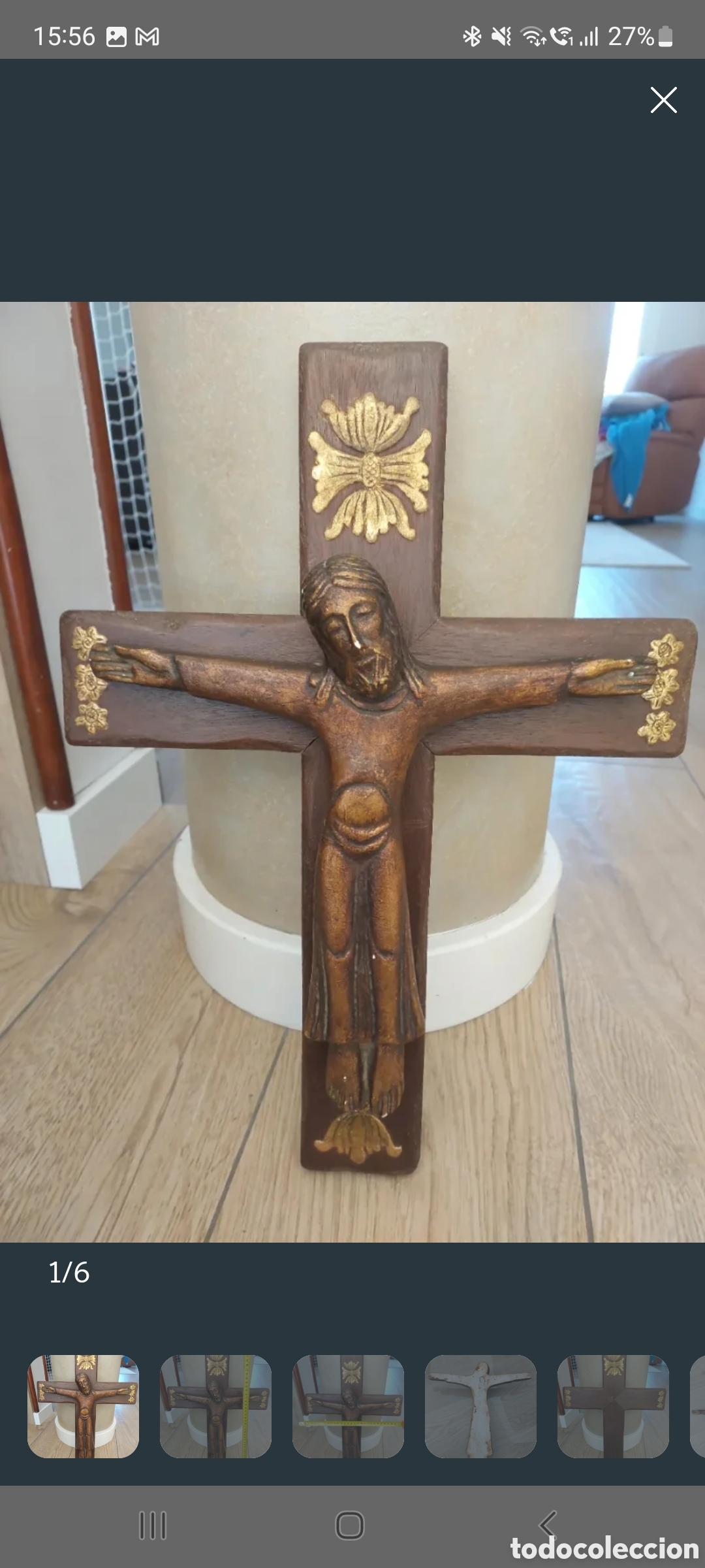 Antig&uuml;edades: Antiguo crucifijo con cruz y figura separada