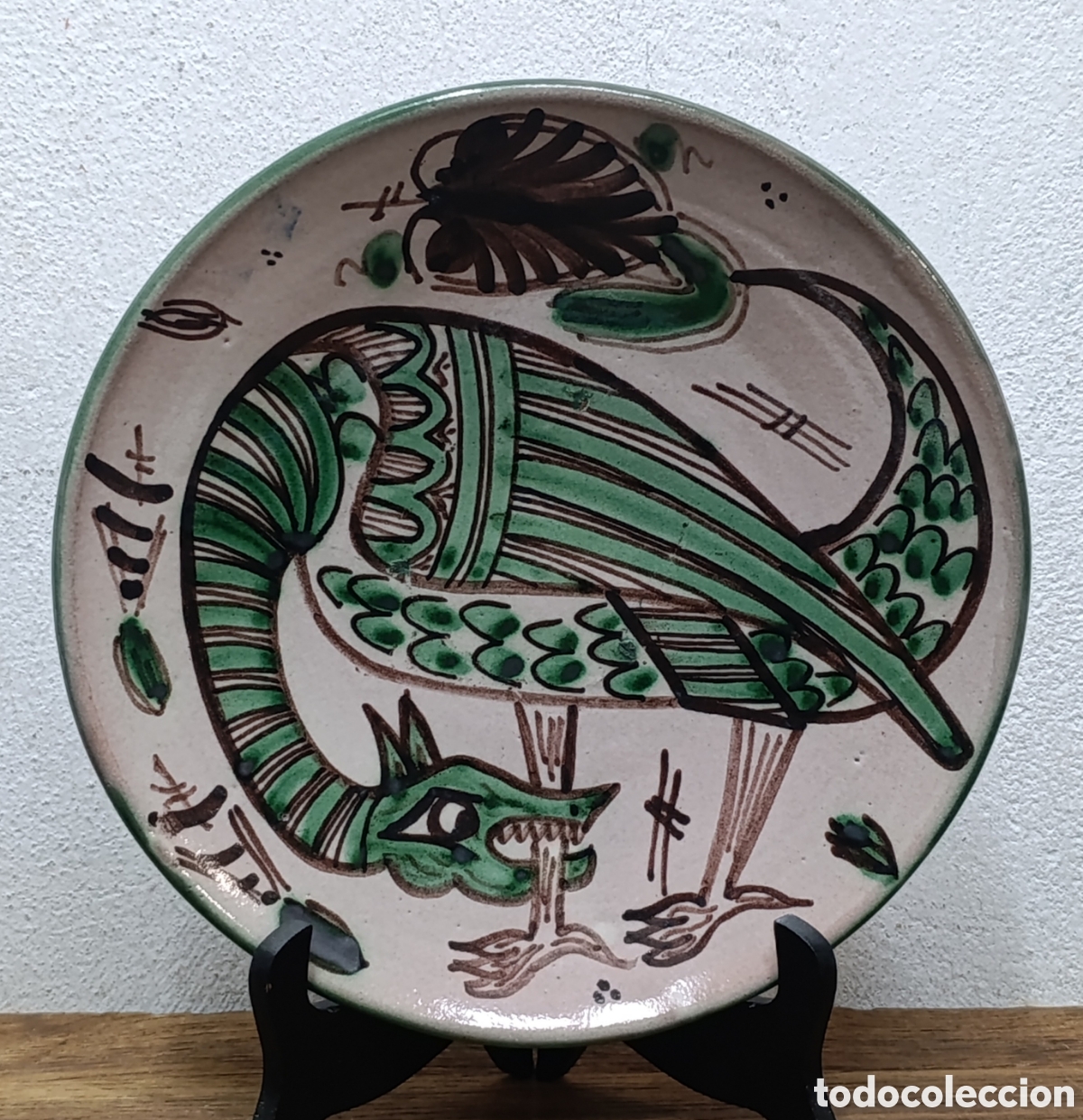 Antig&uuml;edades: MUY BONITO PLATO DE CER&Aacute;MICA DE DOMINGO PUNTER, TERUEL.