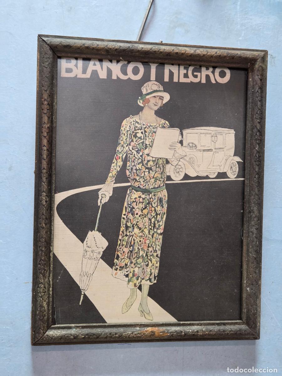 Antig&uuml;edades: cuadro con cartel de publicidad de moda