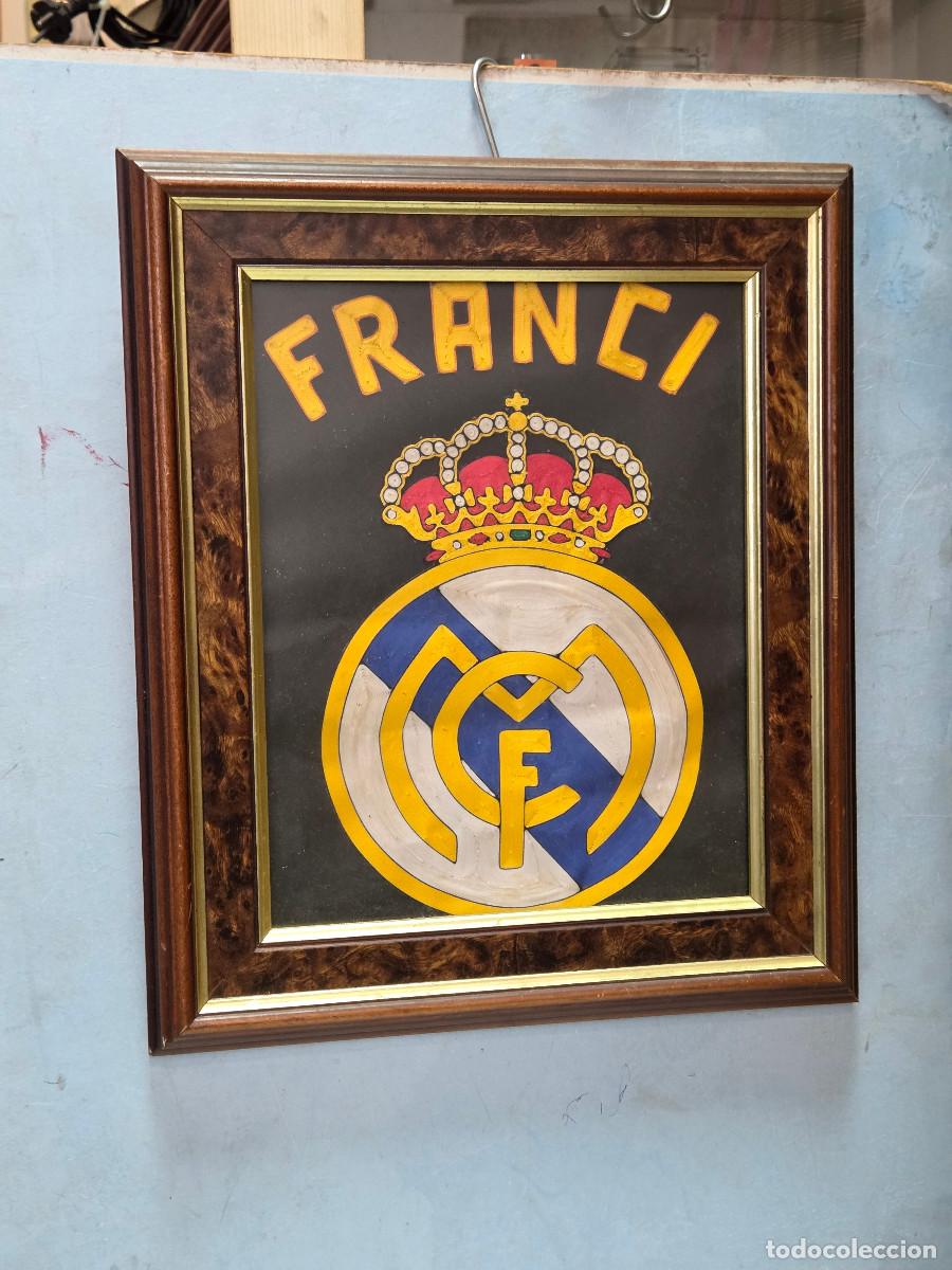 Antig&uuml;edades: cuadro del real madrid echo a hilo