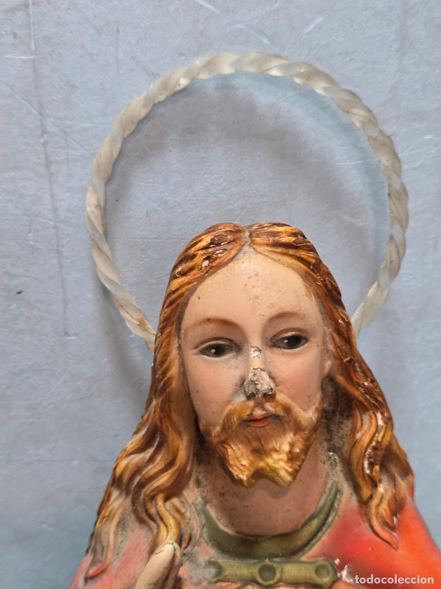 Antig&uuml;edades: figura del sagrado corazon de jesus - Foto 5