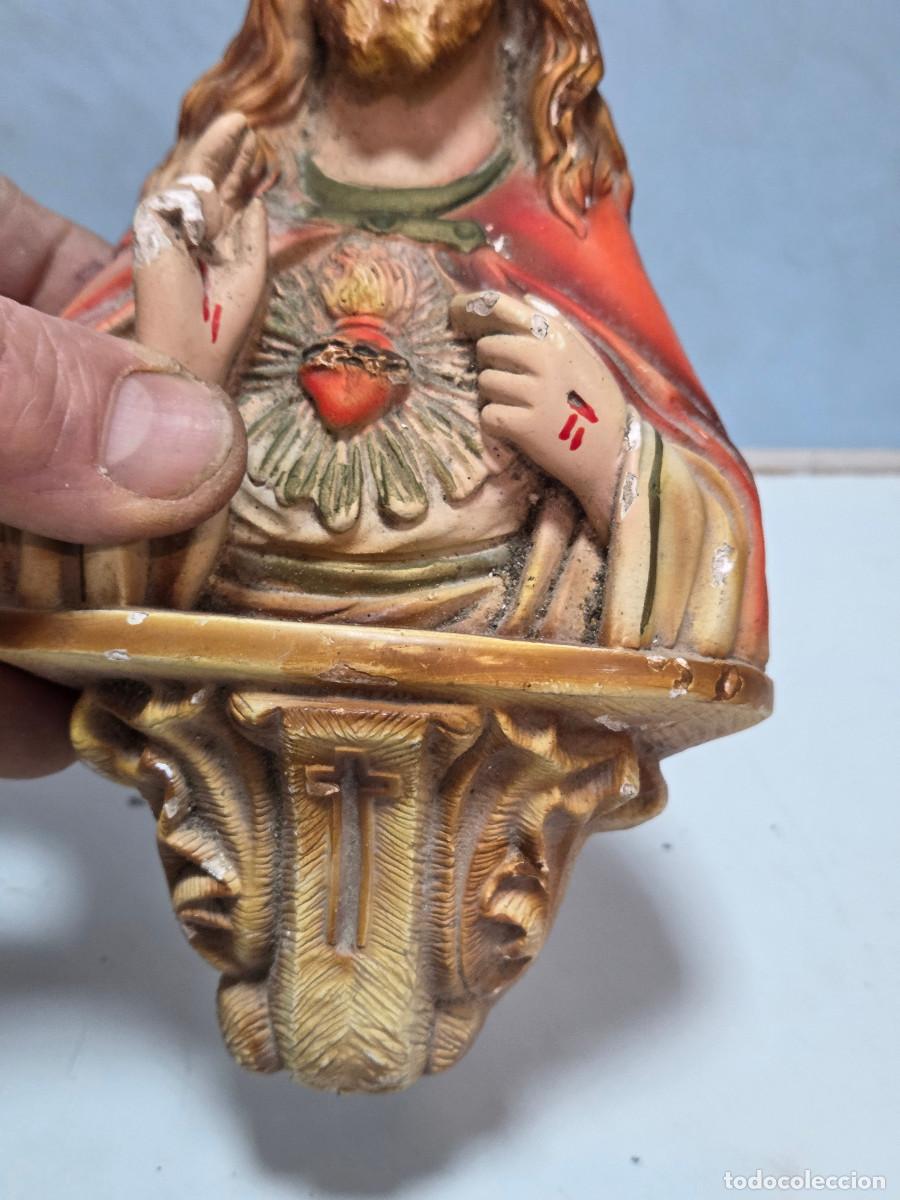 Antig&uuml;edades: figura del sagrado corazon de jesus - Foto 6