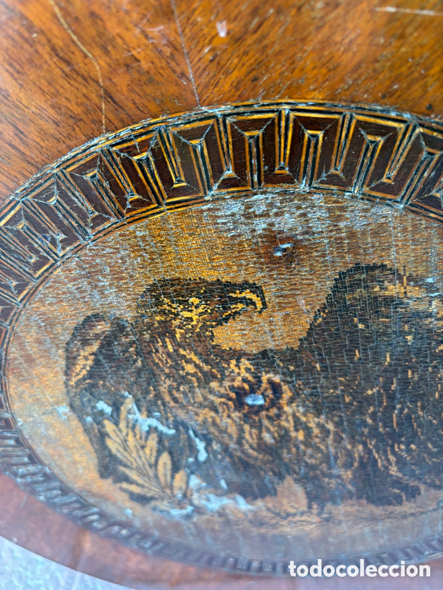 Antig&uuml;edades: Mesa velador marqueteria. - Foto 4