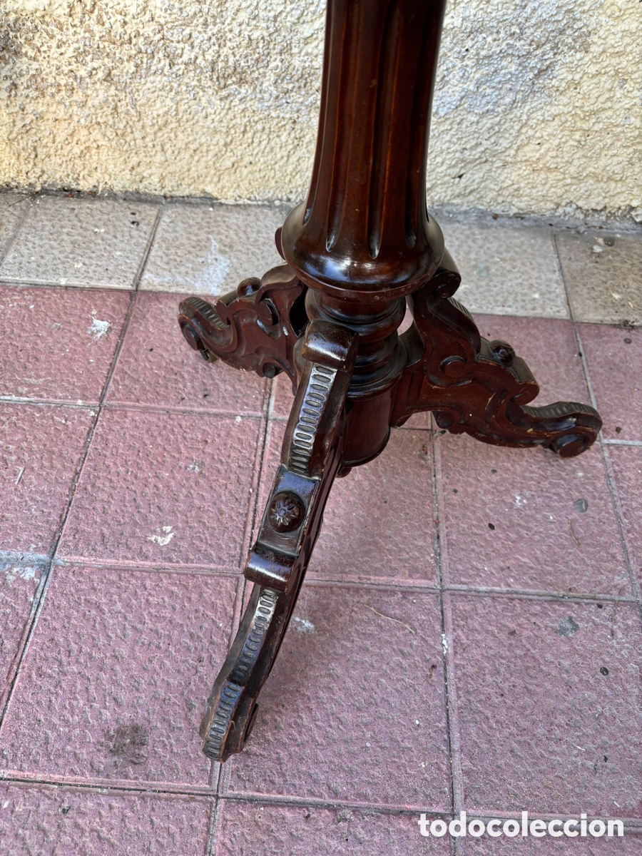 Antig&uuml;edades: Mesa velador marqueteria. - Foto 5