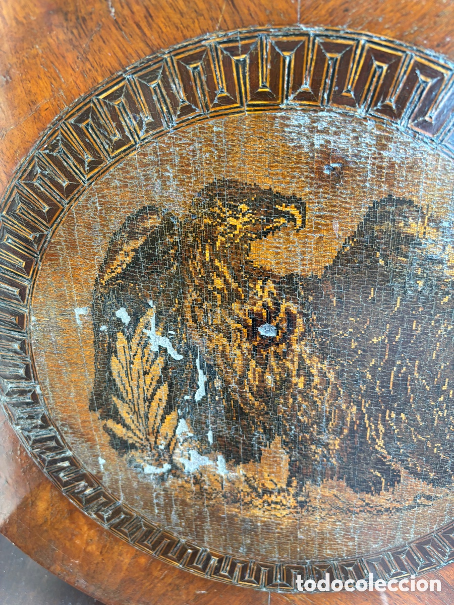 Antig&uuml;edades: Mesa velador marqueteria. - Foto 6