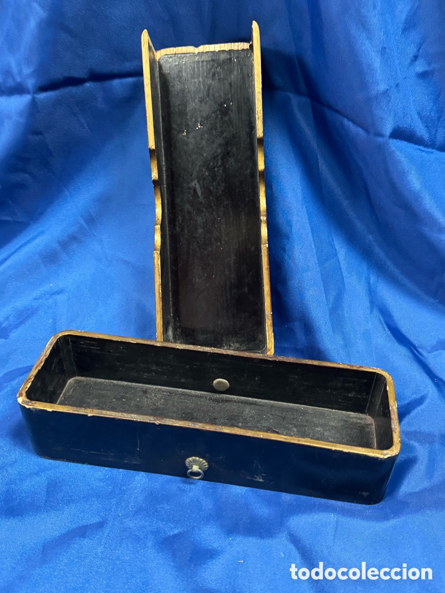 Antig&uuml;edades: Caja de madera esmaltada japonesa - Foto 3