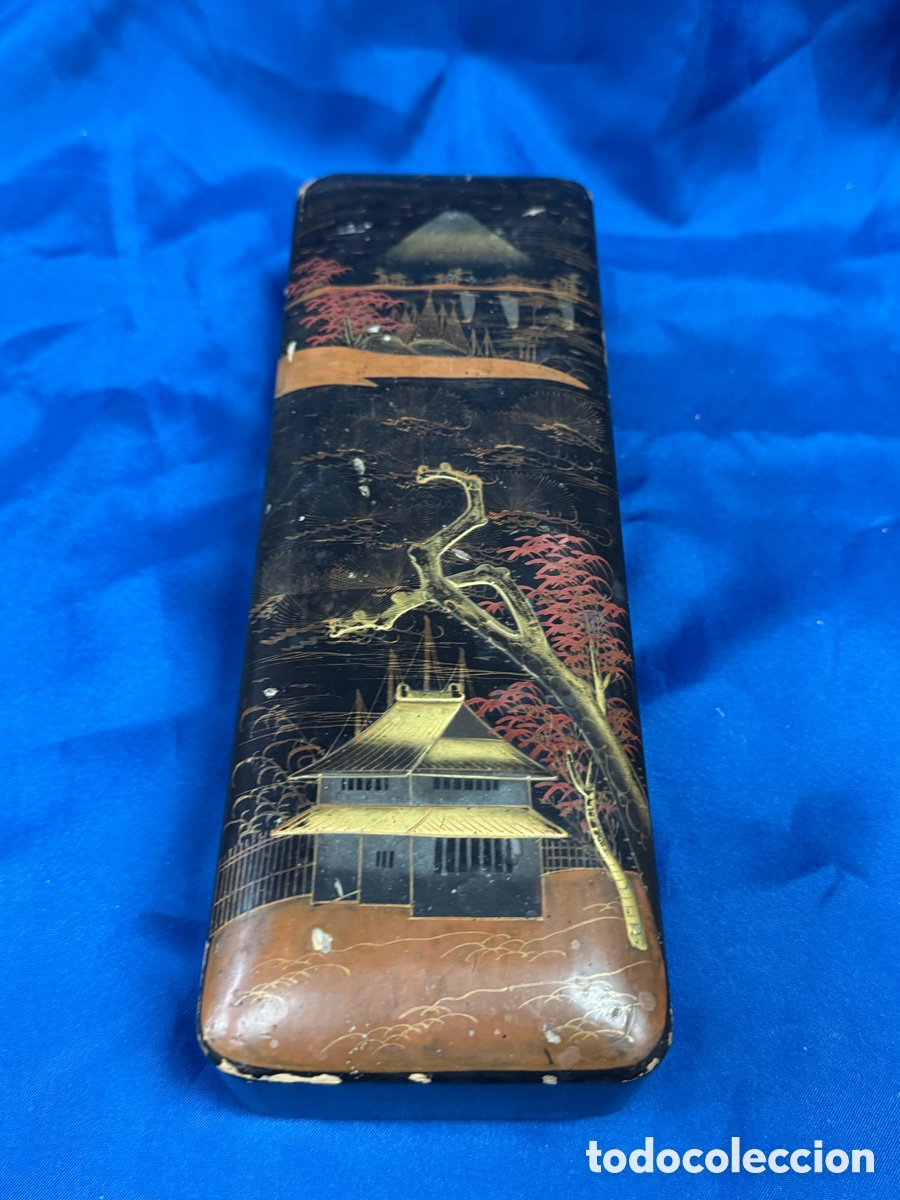 Antig&uuml;edades: Caja de madera esmaltada japonesa - Foto 10