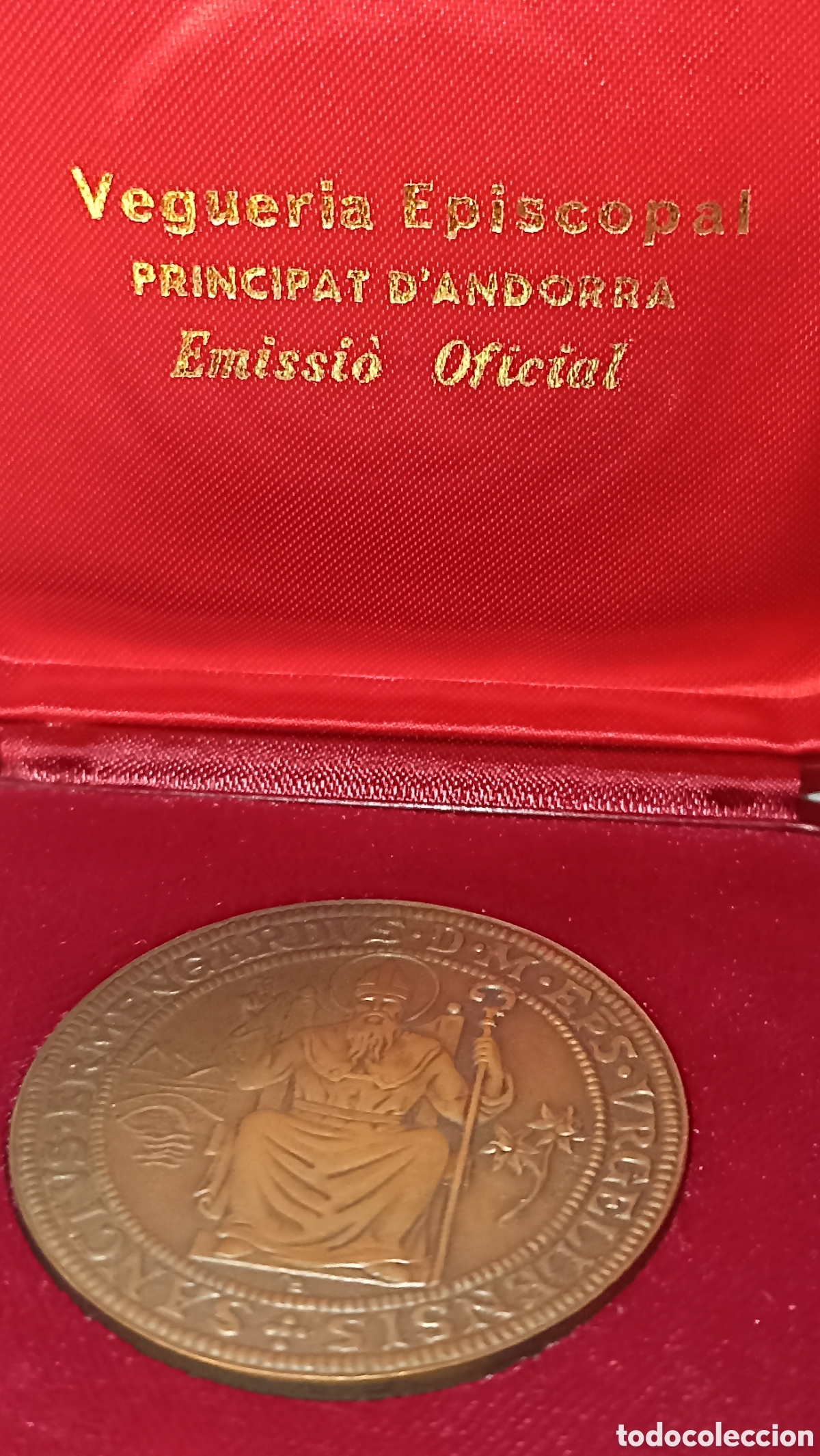 Antig&uuml;edades: Medalla Oficial Vegueria Episcopal Andorra - San Ermengol - Con Estuche
