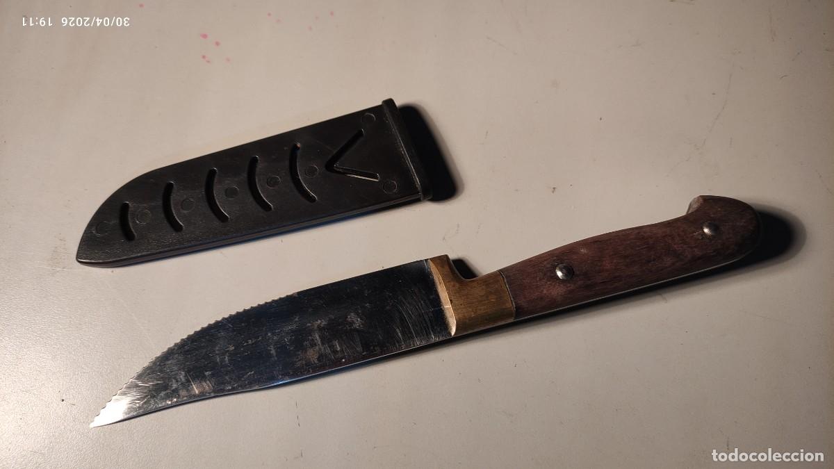 Antig&uuml;edades: JUEGO DE CUCHILLO Y FUNTA DE MONTE - ESTILO R&Uacute;STICO - MARCA ARGOS.