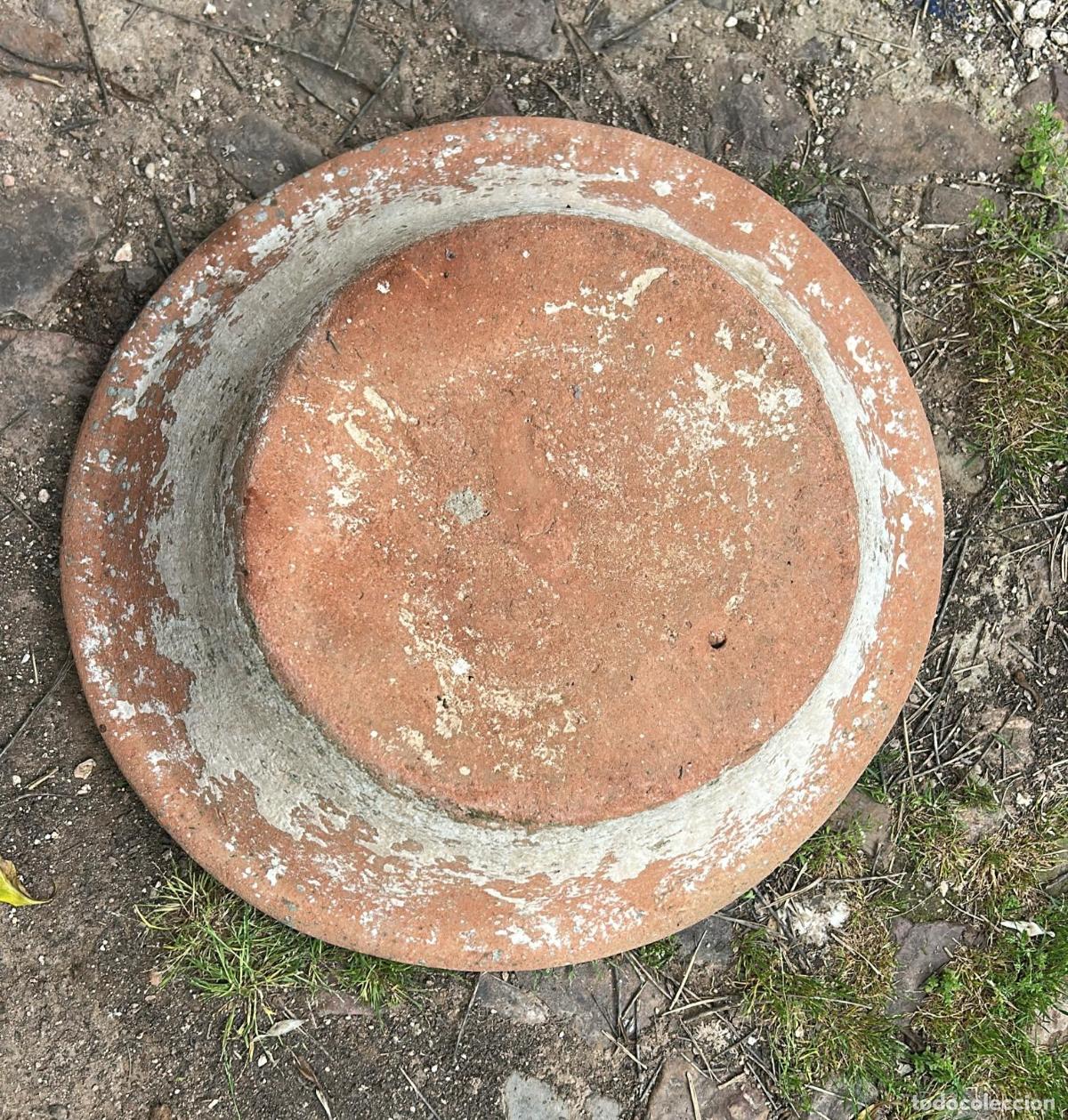 Antig&uuml;edades: Lebrillo de barro popular de la solana - 57cm diametro x 27cm altura