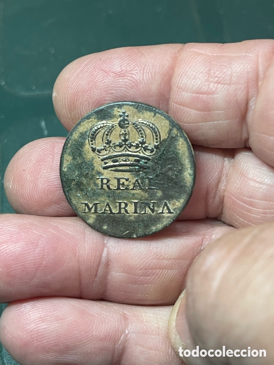 Antig&uuml;edades: BOTON REAL MARINA ESPA&Ntilde;OLA 1795-1802