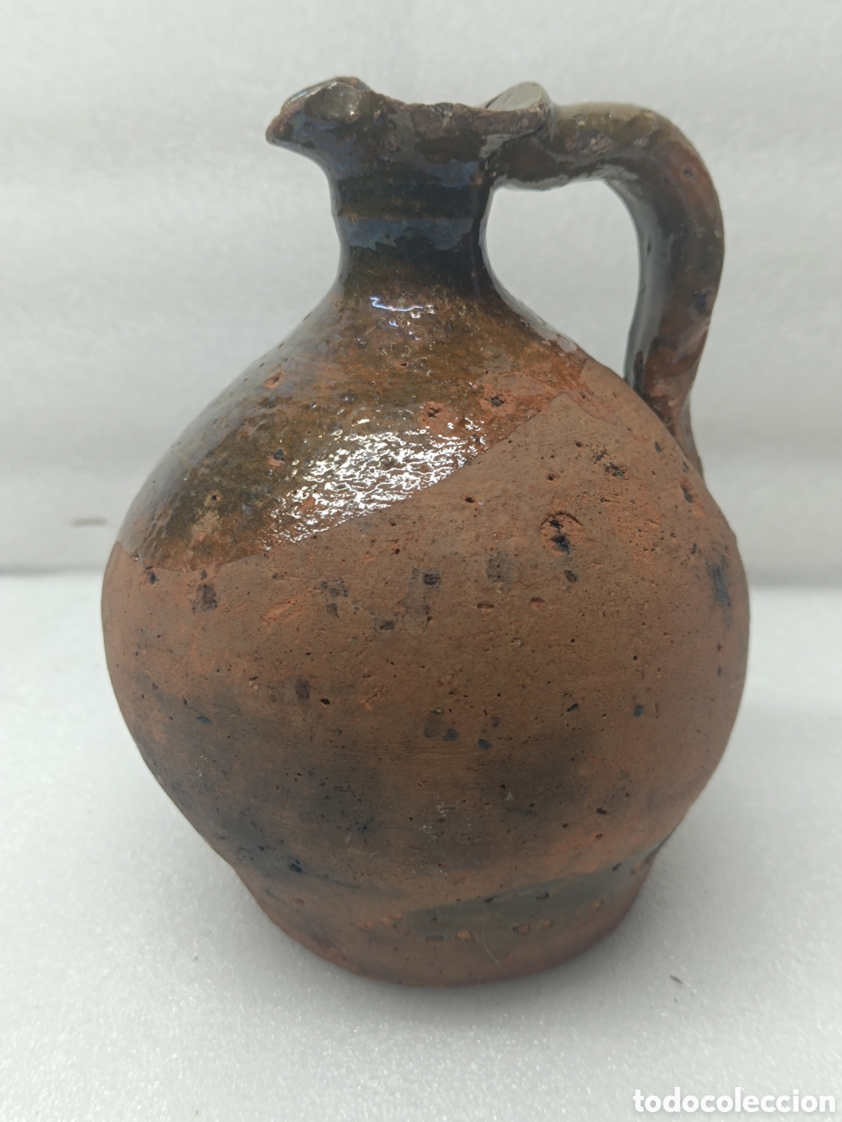 Antig&uuml;edades: ANTIGUA ACEITERA.JARRA DE CER&Aacute;MICA - BARRO - 17 cm ALTURA