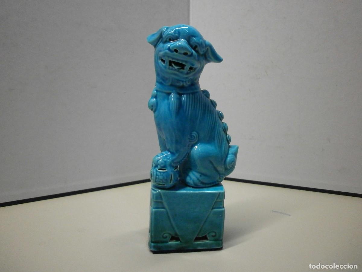 Antig&uuml;edades: perro foo leon foo de porcelana mide 15 cms buen estado - Foto 1