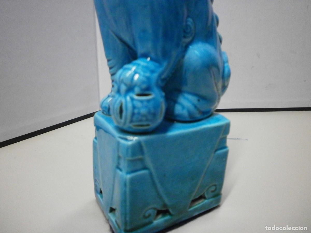 Antig&uuml;edades: perro foo leon foo de porcelana mide 15 cms buen estado - Foto 3