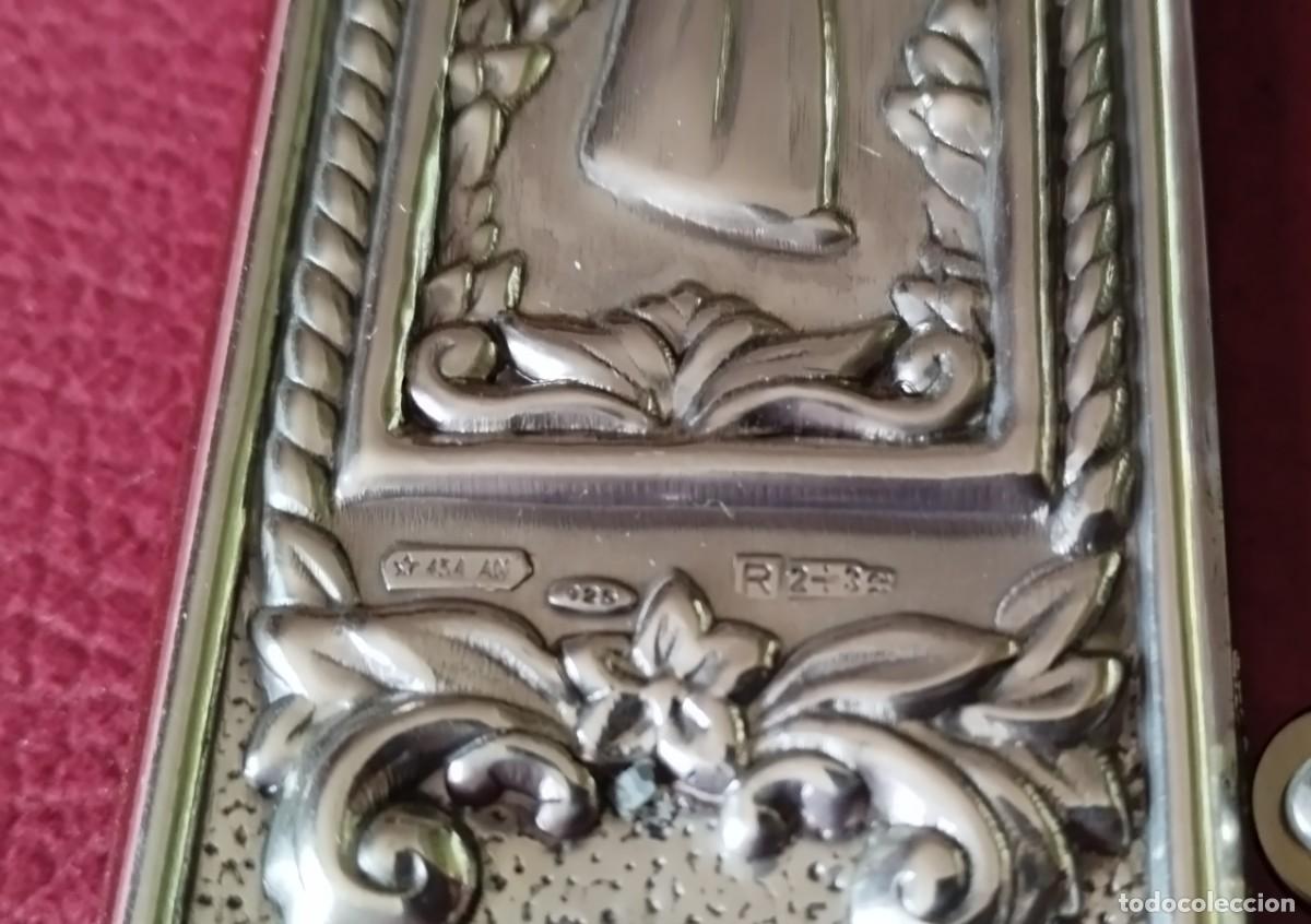 Antig&uuml;edades: Tr&iacute;ptico de la Virgen del Roc&iacute;o en plata - Foto 4