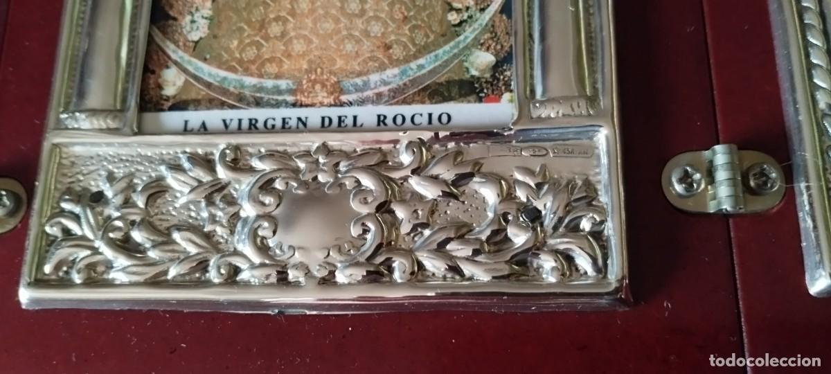 Antig&uuml;edades: Tr&iacute;ptico de la Virgen del Roc&iacute;o en plata - Foto 5