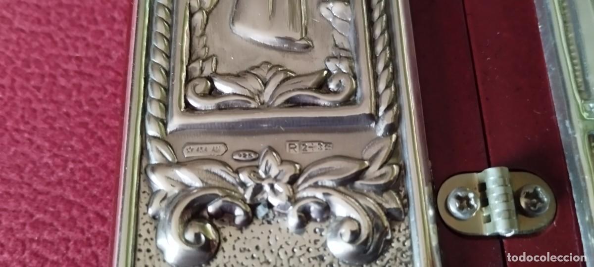 Antig&uuml;edades: Tr&iacute;ptico de la Virgen del Roc&iacute;o en plata - Foto 7