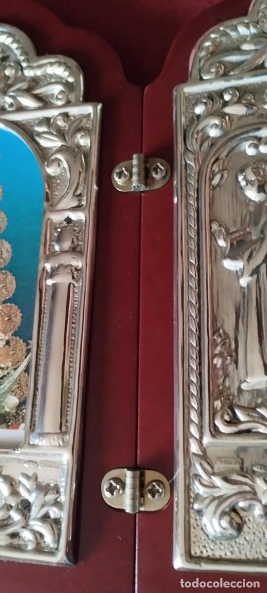 Antig&uuml;edades: Tr&iacute;ptico de la Virgen del Roc&iacute;o en plata - Foto 12