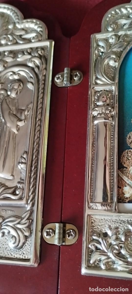 Antig&uuml;edades: Tr&iacute;ptico de la Virgen del Roc&iacute;o en plata - Foto 13