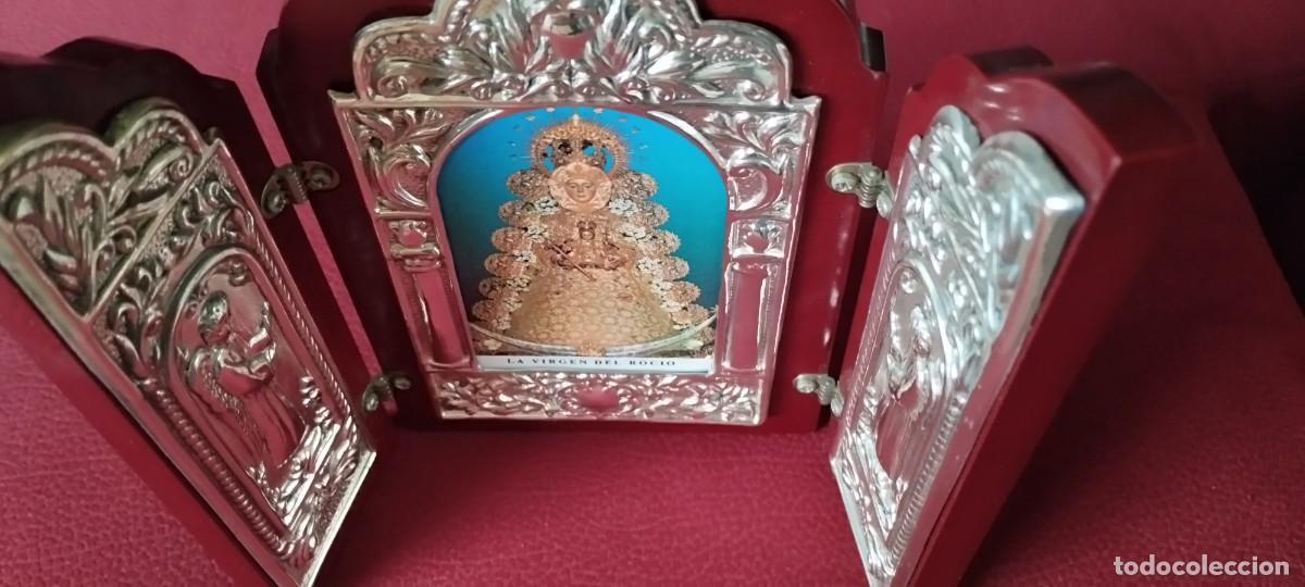 Antig&uuml;edades: Tr&iacute;ptico de la Virgen del Roc&iacute;o en plata - Foto 14