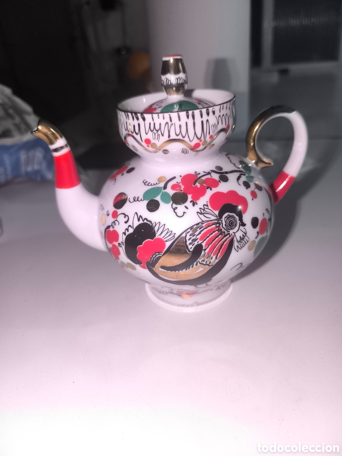 Antig&uuml;edades: Tetera Porcelana LFZ Lomonosov USSR