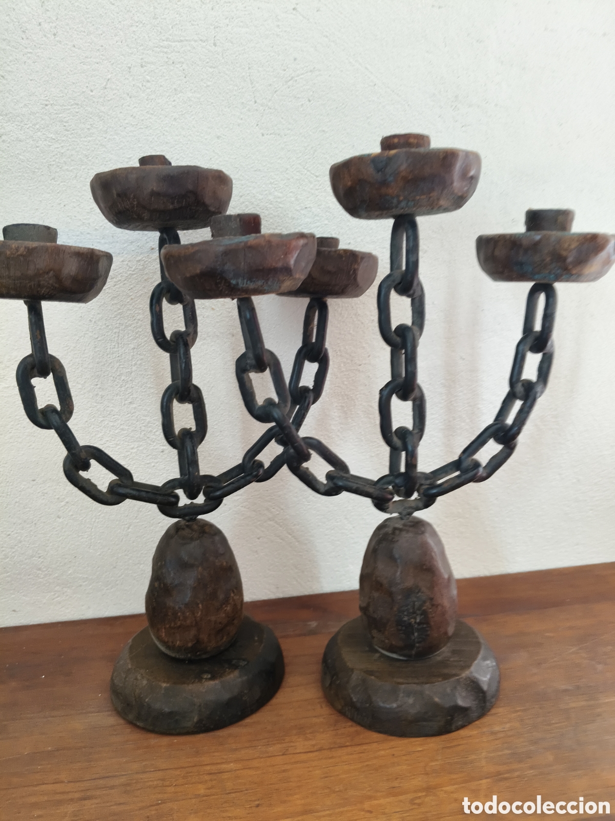 Antig&uuml;edades: Antiguos candelabros a&ntilde;os 50 brutalismo