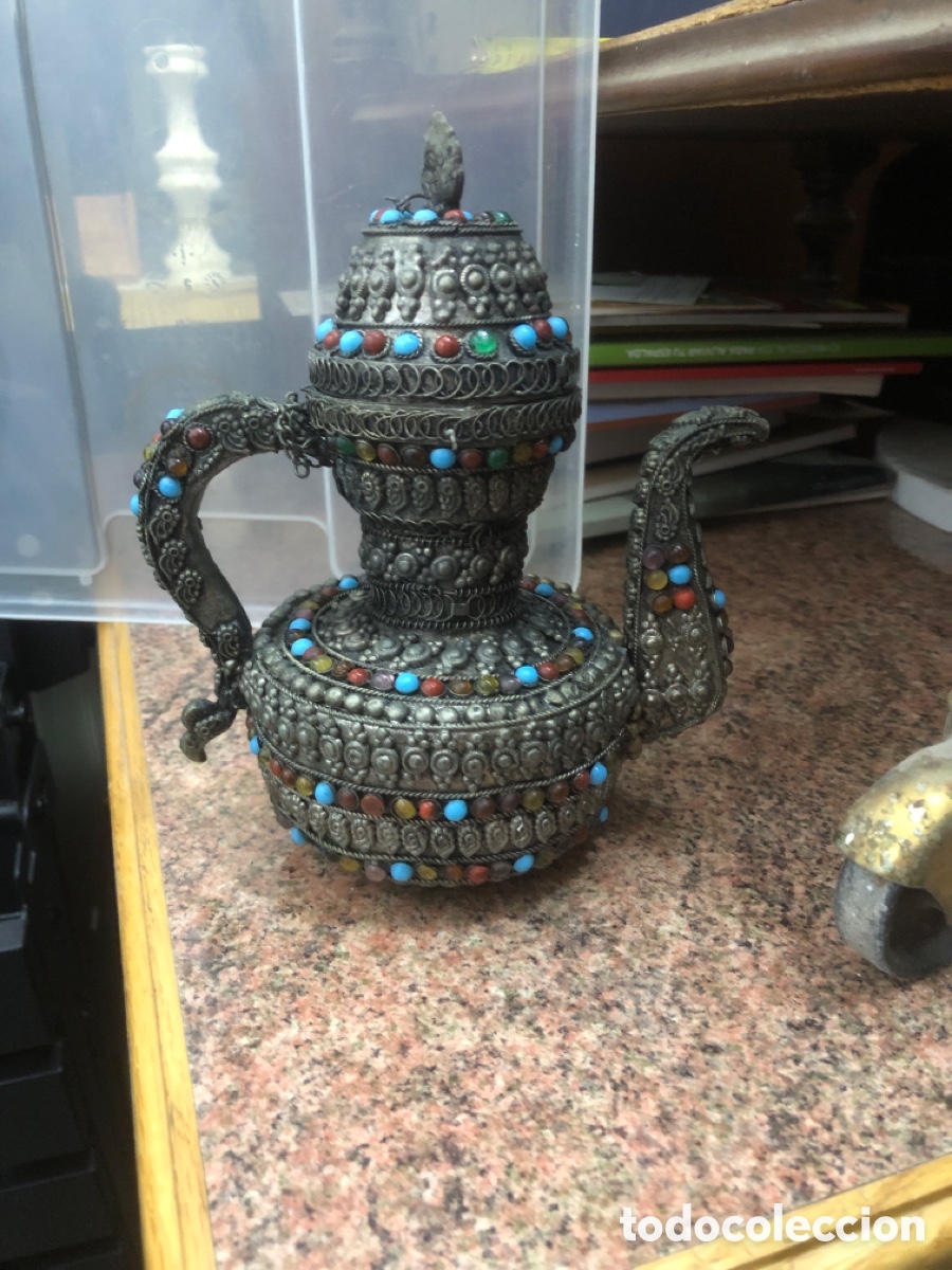 Antig&uuml;edades: Tetera estilo tibetano . Vintage