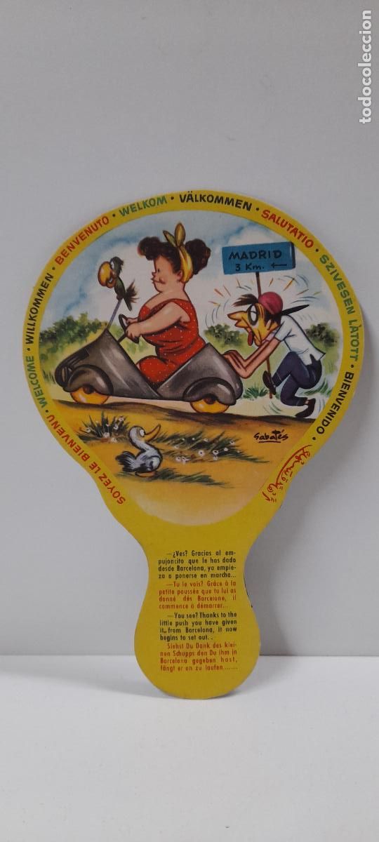 Antiquit&auml;ten: ANTIGUO PAY PAY CHISTE . DIBUJOS SABATES . PROPAGANDA PINTURA SUPERPLASTICA LA PAJARITA A&Ntilde;OS 50 / 60