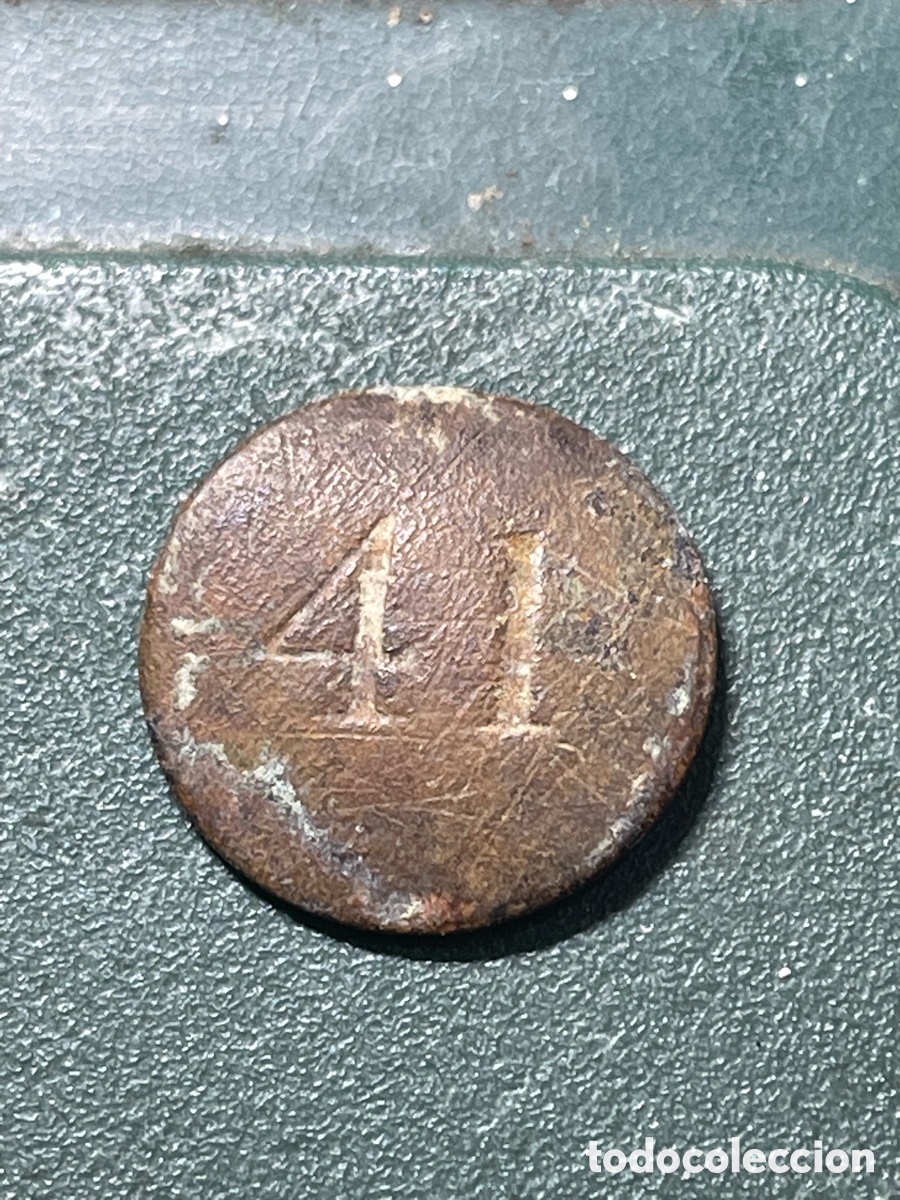 Antig&uuml;edades: BOTON MILICIA PROVINCIAL No 41 SIGLO XIX