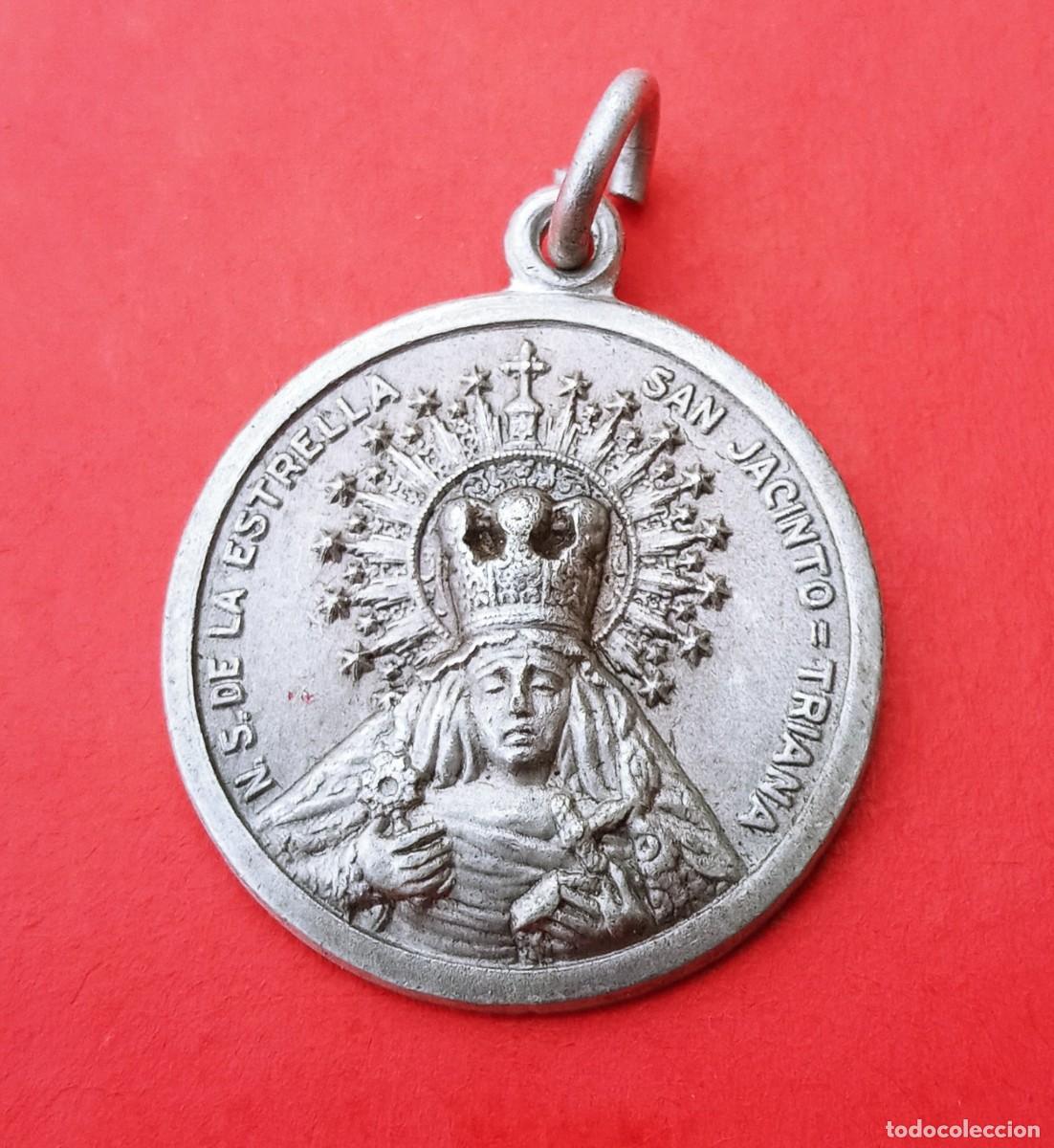 Antig&uuml;edades: Medalla Virgen de la Estrella. San Jacinto. Triana. Sevilla.