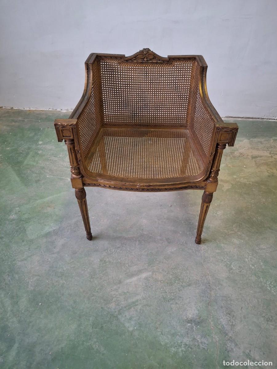 Antig&uuml;edades: Sill&oacute;n dorado estilo imperio