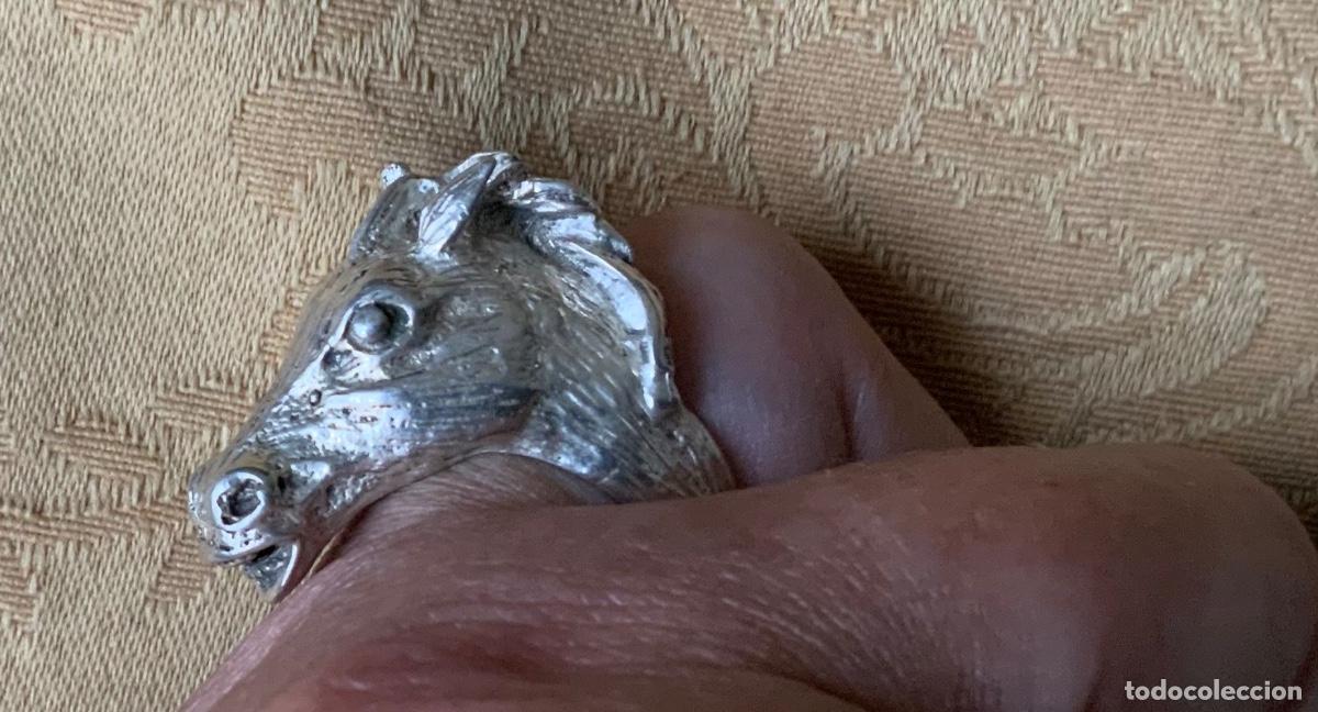 Antig&uuml;edades: ANTIGUO ANILLO DE PLATA CABEZA DE CABALLO - Foto 7