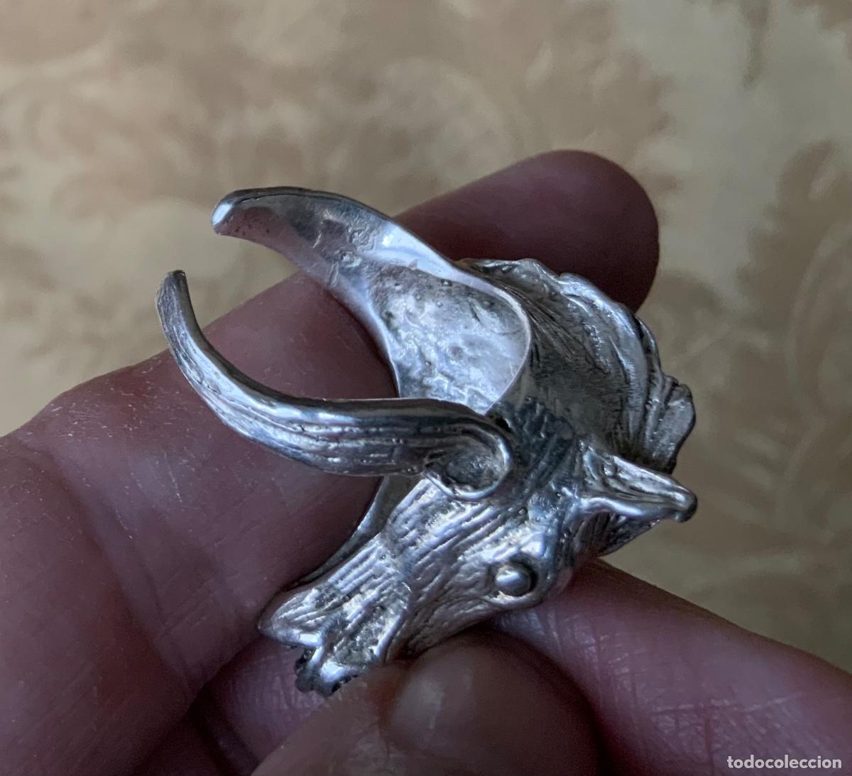 Antig&uuml;edades: ANTIGUO ANILLO DE PLATA CABEZA DE CABALLO - Foto 12