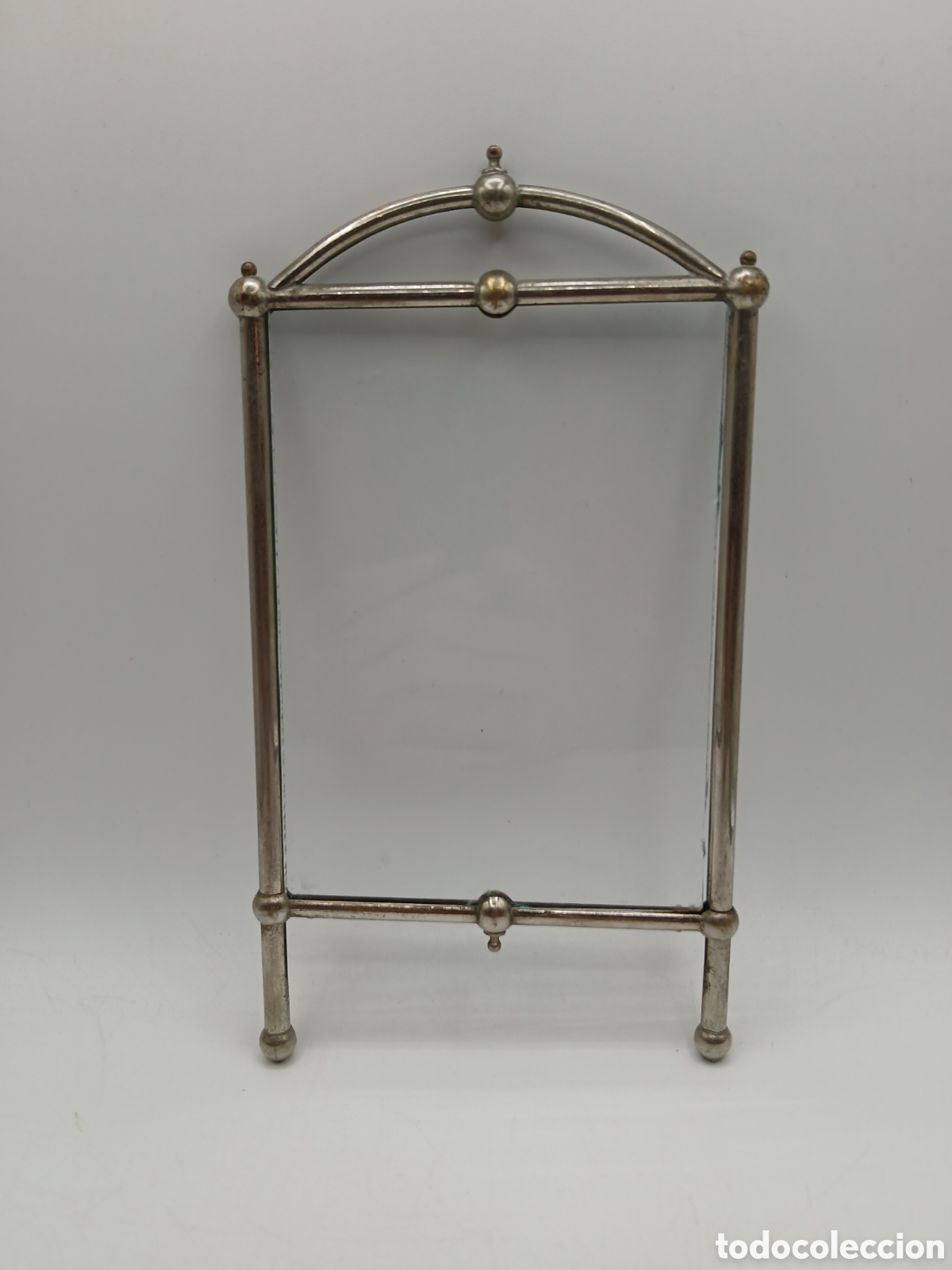 Antig&uuml;edades: Art Deco. Marco portafoto metal cromado. C 1920's