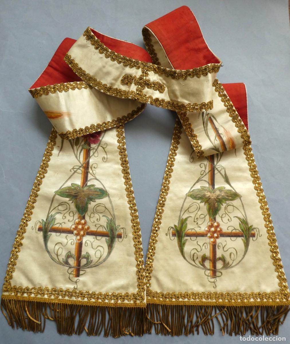 Antig&uuml;edades: ANTIGUA ESTOLA RELIGIOSA S.XIX - PPIO.S.XX