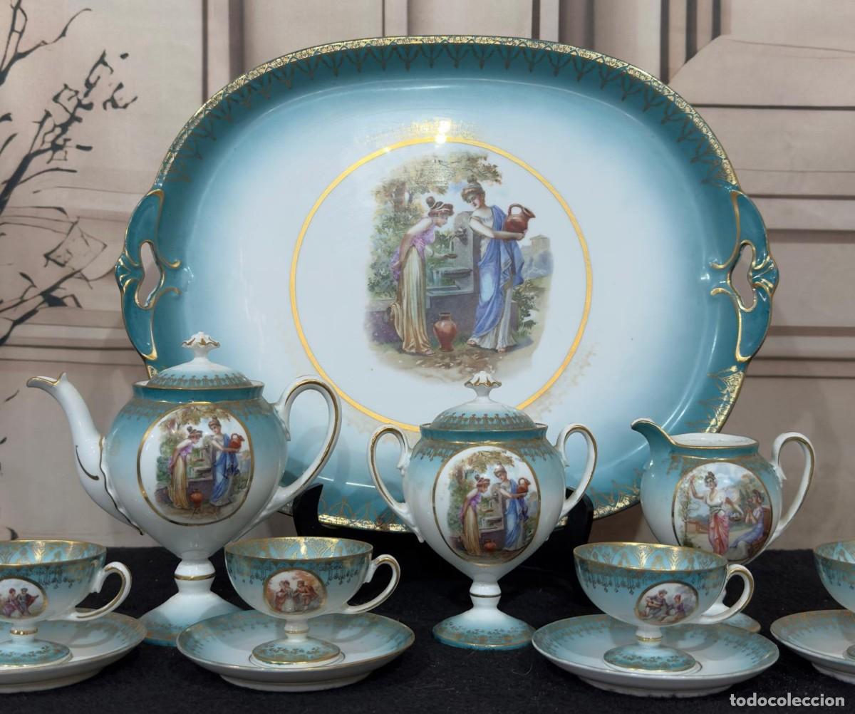Antig&uuml;edades: Antiguo juego desayuno porcelana de Austria