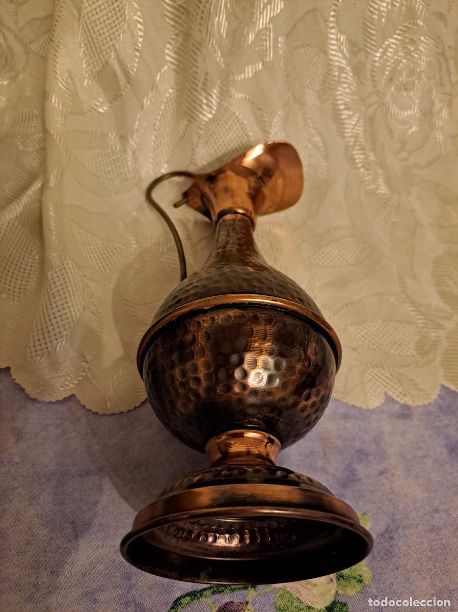 Antig&uuml;edades: Bonito jarr&oacute;n de cobre con asa. - Foto 8