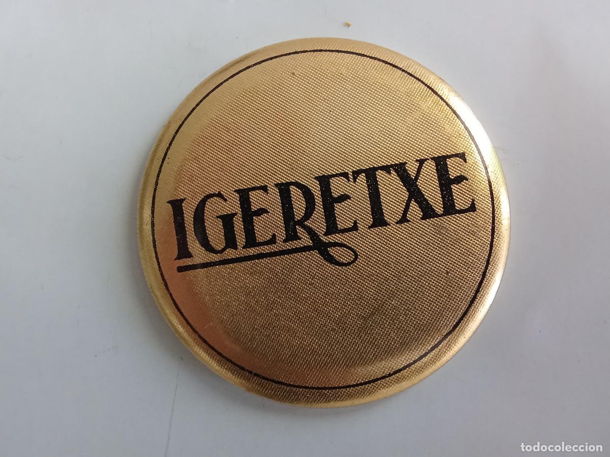 Antig&uuml;edades: Antiguo espejito de bolso publicidad del balneario de Igeretxe a&ntilde;os 30