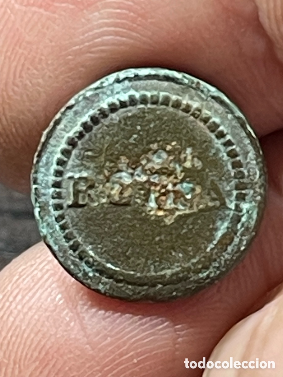 Antig&uuml;edades: Bot&oacute;n Infanter&iacute;a Regimiento Reina 1791-1805