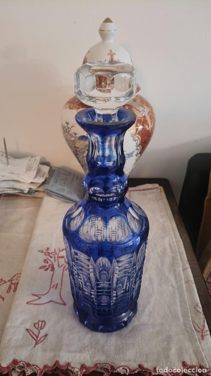 Antiquit&auml;ten: Carafe a liqueur cristal de boh&egrave;me